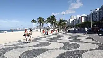 Portuguese pavement in Copacabana Beach, Rio de Janeiro