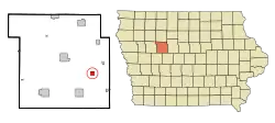 Location of Rinard, Iowa