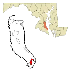 Location of Lusby, Maryland