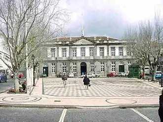 Artistic cobblestone pavement of Praça Velha of Angra do Heroísmo.