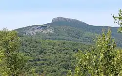 Westward view of the summit