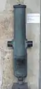 Rifled mountain cannon "Canon de montagne de 4 rayé modèle 1859". Caliber: 86 mm (3.4 in). Length: 0.82 m (2 ft 8 in). Weight: 102 kg (225 lb). Ammunition: 4 kg (8.8 lb) shell. Captured in Marrakech (Morocco) in 1912.