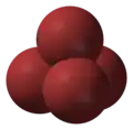 Spacefill model of tetrabromomethane