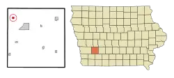 Location of Marne, Iowa