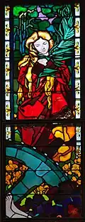 Catherine, detail from the Martyrs windows in Fribourg Cathedral, by Mehoffer (1898–99)