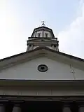 View of the steeple from the east end of the cathedral.