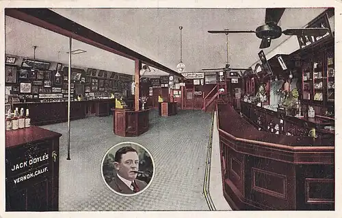 Central Saloon - Jack Doyles Vernon CA (George Rice & Sons printers, Los Angeles,  1916)