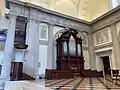 Chancel organ and pulpit