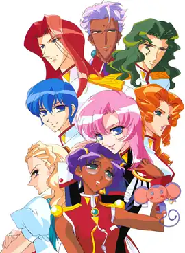 A collaged image of nine anime figures