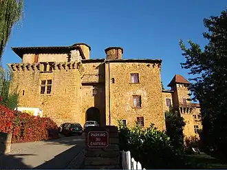 The entrance of the château