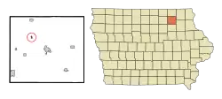 Location of North Washington, Iowa