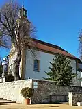 The church in Nagykovácsi in Tisza István tér