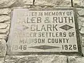 The dedication on Clark Tower