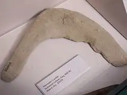 A Sumerian harvester's sickle, 3000 BC, made from baked clay