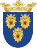 Vectored version of Coat of arms of Dalmatia depicted on a building fresco in Innsbruck, Austria (1495).