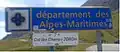 Signpost at the summit of the Col des Champs as of 2014