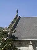 Exterior roof stairs.