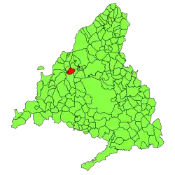 Location in the Community of Madrid, Spain