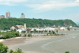 View from Anse-au-Foulon, with Cap Diamant to the east