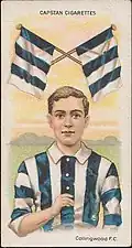 1913 W.D. & H.O. Wills Club Colours and Flags cigarette card featuring Collingwood.