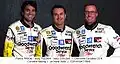 Franck Fréon with teammates Andy Pilgrim and Kelly Collins in Le Mans 2000