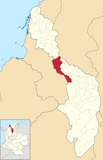 Location of the municipality and city of Magangué in the Bolívar Department of Colombia.