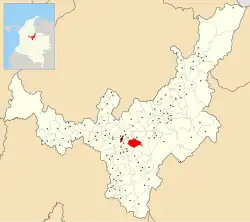 Location of the municipality and town of Siachoque in the Boyacá Department of Colombia