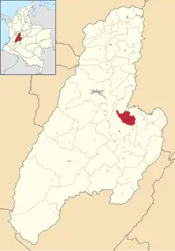 Location of the municipality and town of El Espinal in the Tolima Department of Colombia.