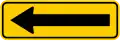 SP-40 Warning sign, go left