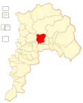 Map of the Catemu commune in the Valparaíso Region