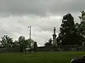 Perimeter of the monument on a cloudy day