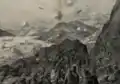 Conquest of Lovcen by Austro-Hungarian troops, supported by the Austro-Hungarian Empire Fleet (illustration by Willy Stöwer)