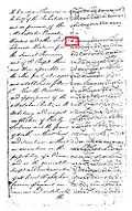 The first page of Kandyan Convention. The first clause of the convention is numbered with Sinhala Illakkam. The numeral 'one' is marked with a red square.