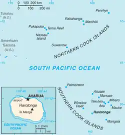 Location of Avarua (star)