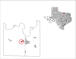 Location within Cooke County