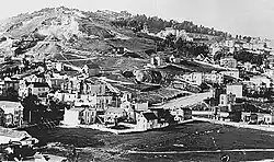 Excavation begins for the Gray Brother's Quarry in 1899.