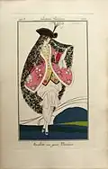 Umberto Brunelleschi, Costumes Parisiens Fashion illustration No.122 from Journal des dames et des modes, 1913