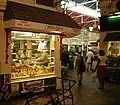 A butcher in the market