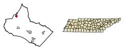 Location of Friendship in Crockett County, Tennessee.