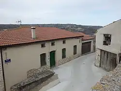 View of the street of Cuevas de Provanco from the lou church