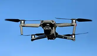 a DJI Mavic Air 2 in the air