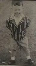 Pearce aged 3