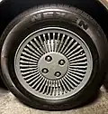Gray wheel found on early 1981 DeLorean