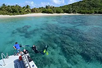 Dive sites at the beach