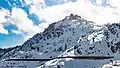 North aspect of Donner Peak with railroad snowshed.