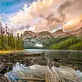 Hell Roaring Lake with Finger of Fate to right