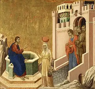 Christ and the Samaritan Woman by Duccio di Boninsegna