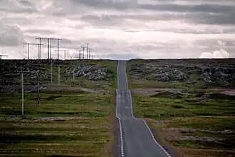 Highway from Vardø to Hamningberg