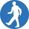 Pedestrians must use this route