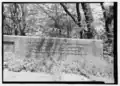 Detail of wall inscription showing 1914 date and names of county officials at time of building.